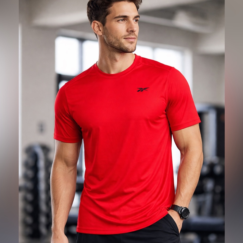 Reebok‎ Tech short sleeve shirt men’s size Medium Performance Training Athletic